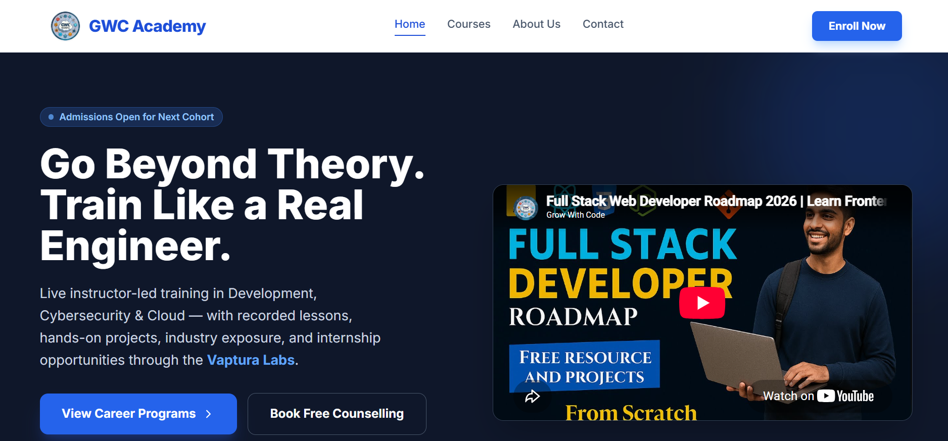 GWC Academy Interface